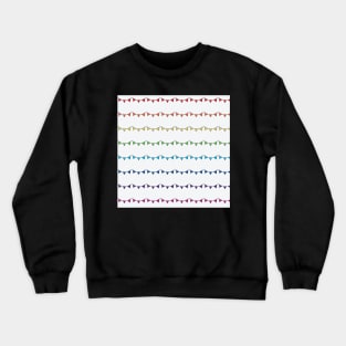 Rainbow bunting bright  (large) Crewneck Sweatshirt